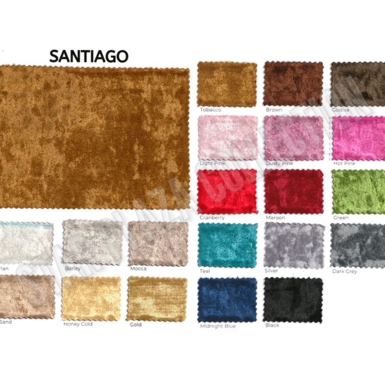 MW Kain Bludru / Beludru Crushed Velvet Halus Mengkilap Glossy - Santiago (Sofa, Jok, Kursi, Peci, S