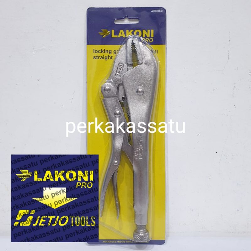TANG BAIS BUAYA JEPIT RATA 10" 10 INCI INCH LAKONI PRO JETJO TOOLS