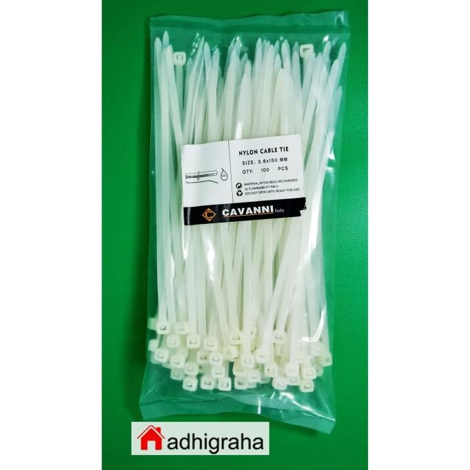 

kabel tis 150mm x 3.6 putih cavanni (100pcs)