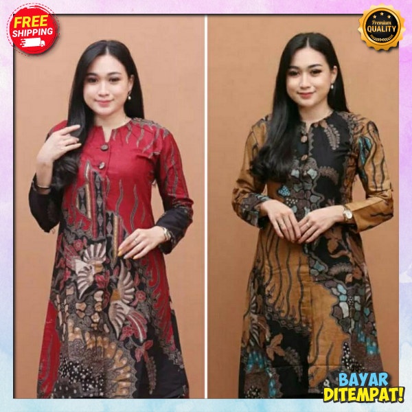 Dtonic Perempuan Vatik Motif Kekinian Tnik Cwek Batik Batij Estetik Baju Modern Baj Tonik Deres Tuni