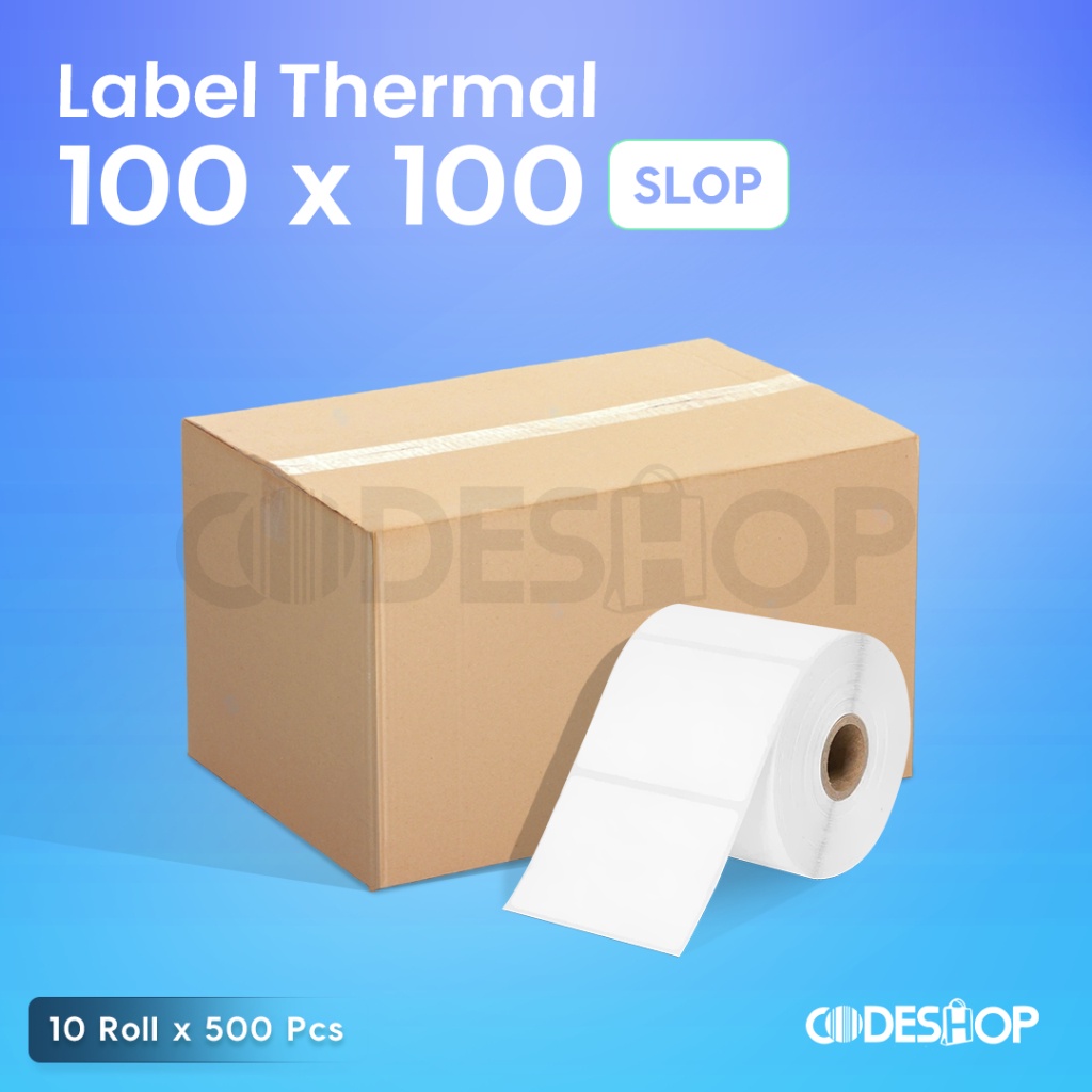 

1 Slop Isi 10 Label Barcode 100 x 100 Direct Thermal 100x100mm 500 Pcs