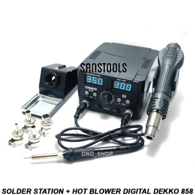 Dekko 858 Soldering Station + Hot Blower Air Heater Solder Uap Panas