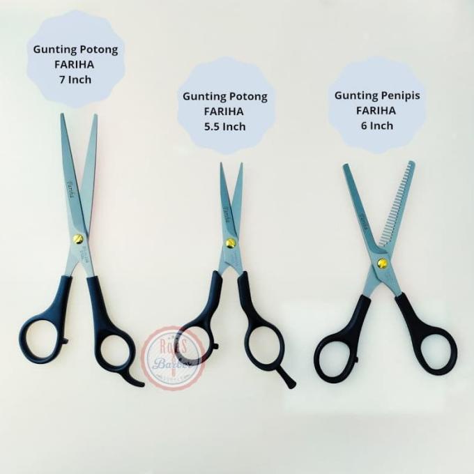 HOTLIST Gunting Potong Rambut Fariha 7inch, 5.5inch Gunting Penipis 6inch