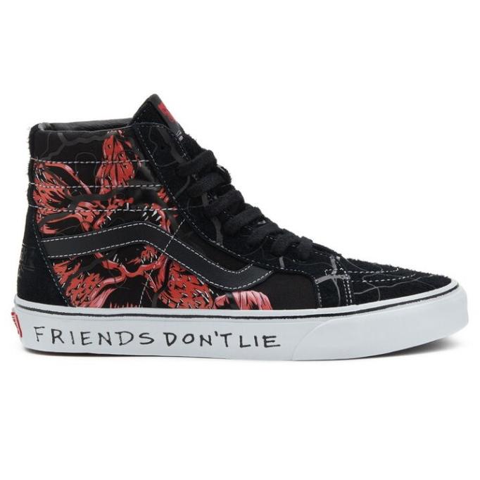 VANS SK8 HI REISSUE X NETFLIX STRANGER THINGS BLACK RED ORIGINAL