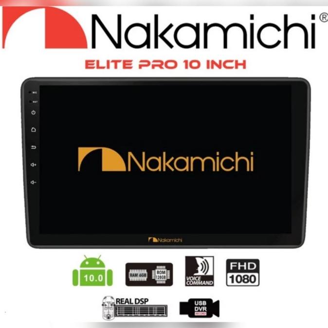 head unit android 9 inch nakamichi elite pro ram 6 gb + 128 gb