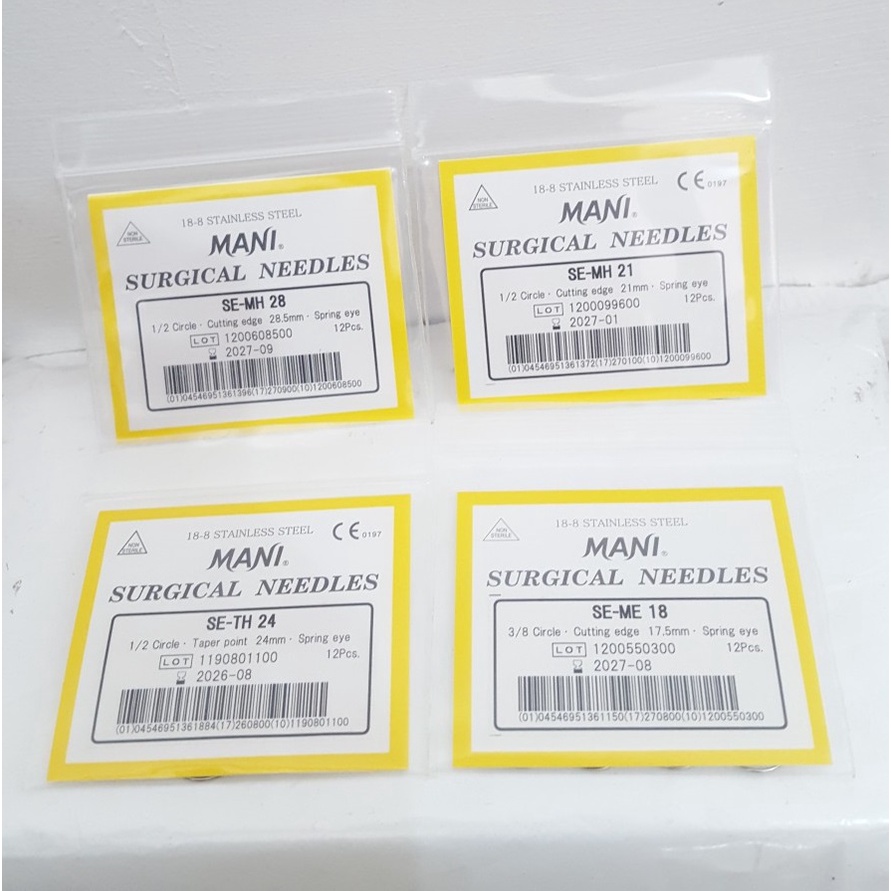 Jarum Bedah SE-MH / Jarum Mani / Jarum Mani Kulit 1/2 Lingkaran Segitiga - PACK
