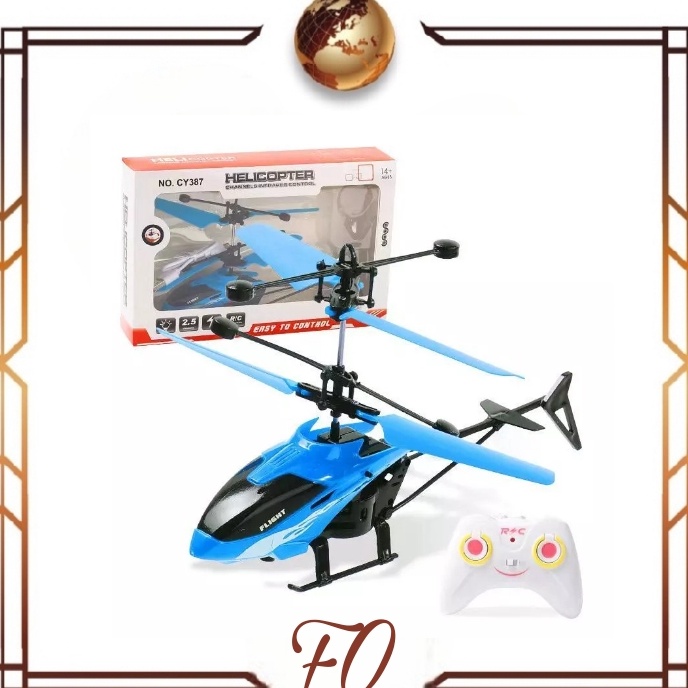 ` RQ [FO] Helikopter Helicopter Remote Remot Anti Banting Control Mainan Jarak Jauh Tahan Mainan Hel