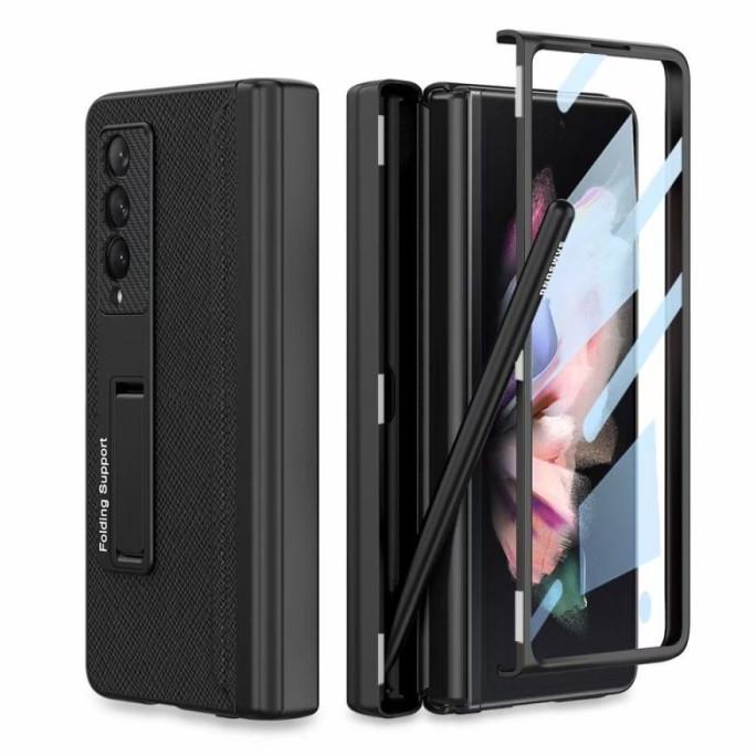 Case Samsung Z Fold3 Fold 3 5G Hinge Cover Casing Stand Sarung Armor