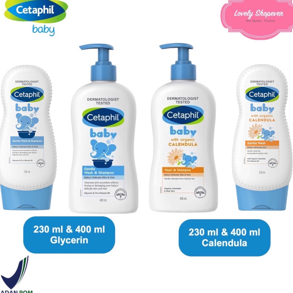 Sale CETAPHIL BABY WASH & AND SHAMPOO GENTLE GANTLE  230 ML 230ML 400 ML 400ML Sampo Bayi Anak Calen