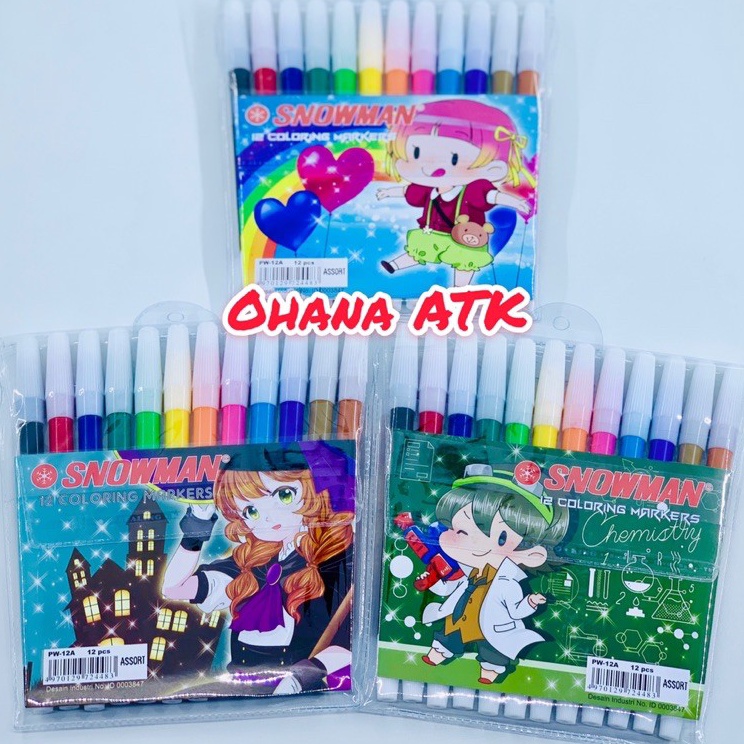 

Seller✡ YHPEB Spidol Snowman 12 Warna 076 ✥Stok Banyak