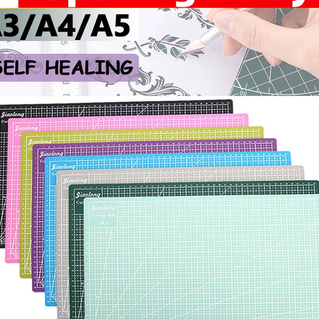 

[O-S☑❤5> A3/A4 PVC Cutting Mat Cutting Pad Board Double-sided DIY Tool Cutting Board-Papan/ langsung.kiirim.