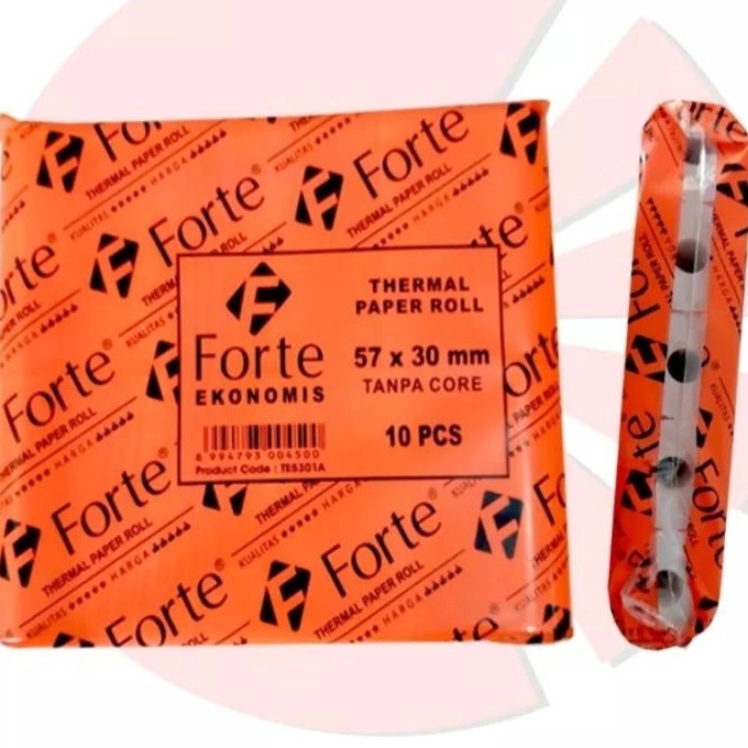 

(E-F㊛☼7] Kertas Thermal Forte 57x30 / 58x30 (10 Roll) Economies kertas struk kasir Edc/ super.kerren.