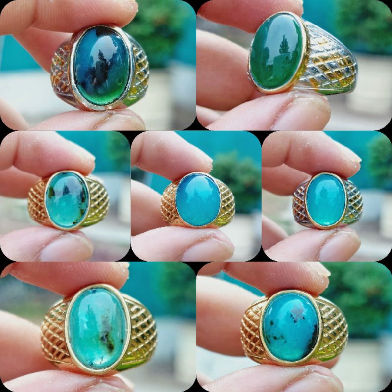 Cincin Batu Bacan Doko Majiko Material Crystal - Bahan Pilihan