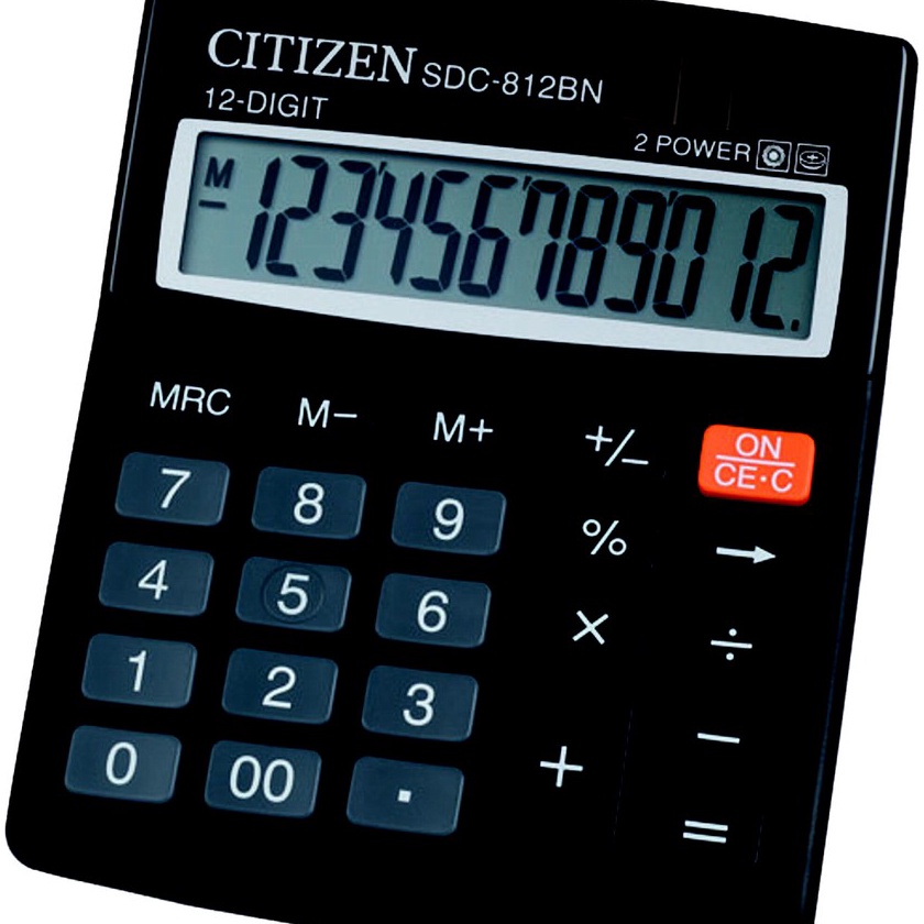 

[A-Q♡☑3> Kalkulator Citizen SDC-812BN 12 Digit / 2 Power / Kalkulator CT 812BN- banyak dimiinati..!