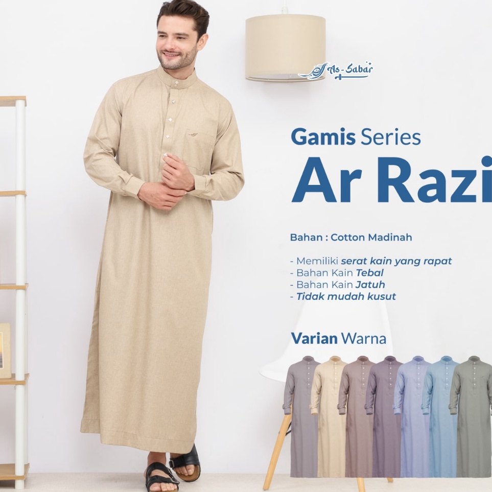 Pesan sekarang2t7Sh (ANEKA #07 ) Jubah gamis pria mewah AS SABAR Polos Gamis Thobe model haramain ha