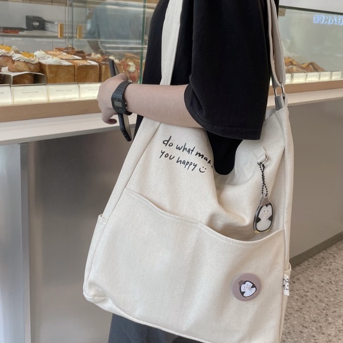 (✮✓ KXT) ddung ddung bag 뚱뚱 가방 totebag canvas korea -virral..