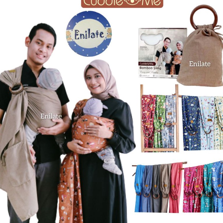 Terbaik.. Bamboo Sling AirSling Cuddle Me RingSling Gendongan Bayi Instan Gendongan Cuddleme Samping