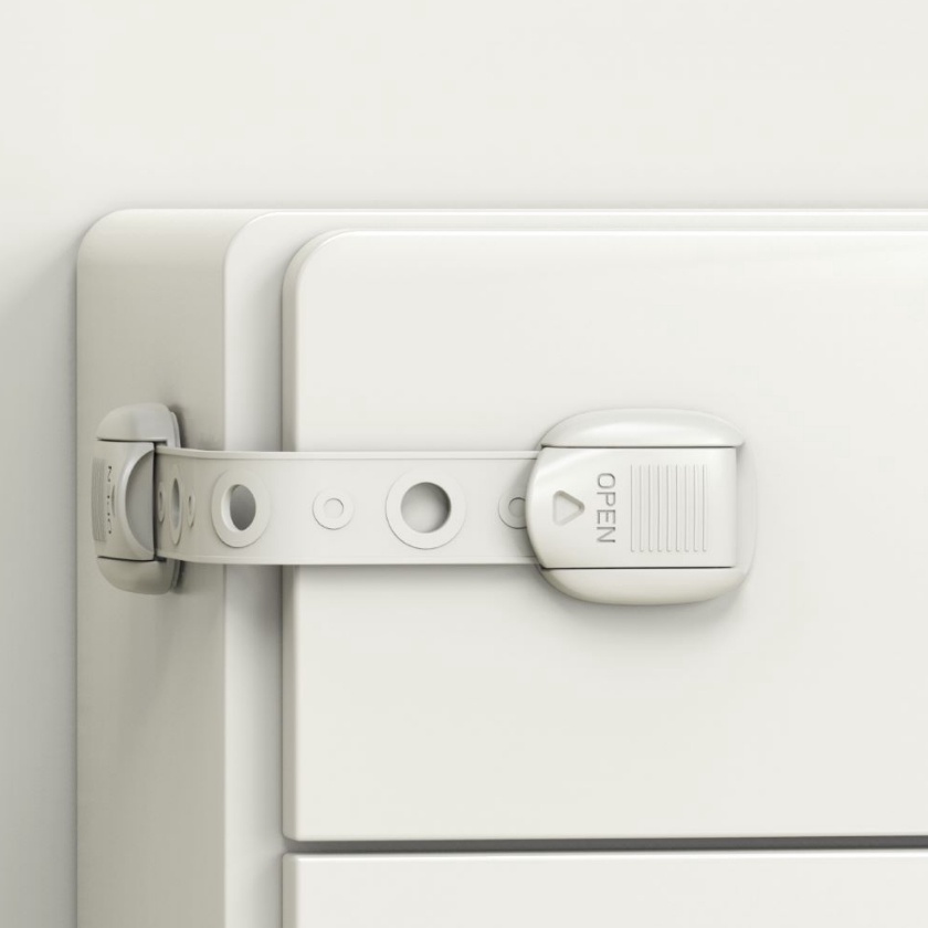 (K-D♪»1> Kunci Pengaman Pintu Laci Kulkas Ganda / Gembok Pengaman Lemari Kabinet Anak Bayi H764- kek