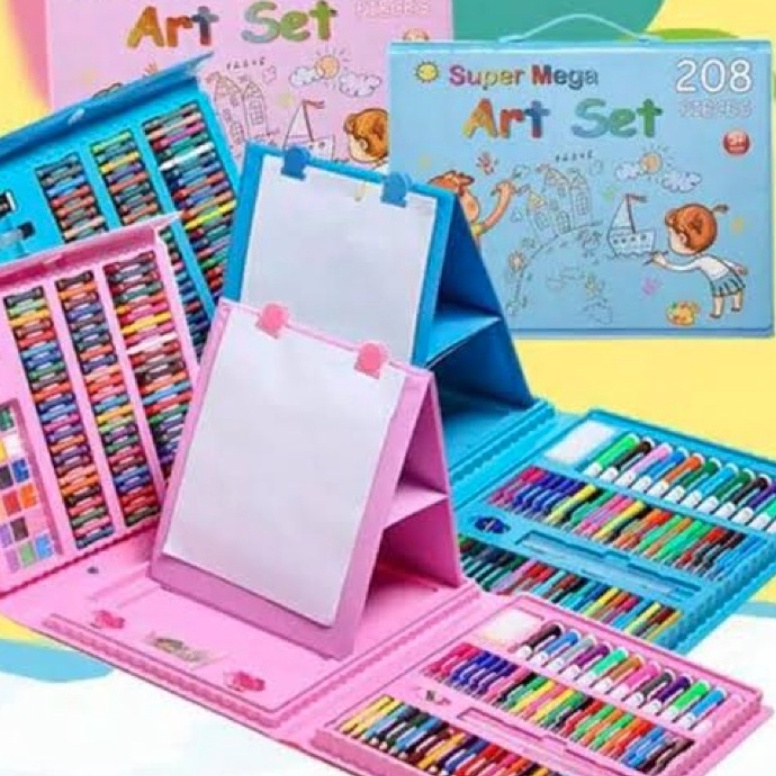 

(XX㊠-K✔] Crayon Set 208 Pcs Set Pensil Warna Menggambar Mewarnai Melukis Anak-Anak Krayon Cat Cair Pastel Koper Set Lengkap Kado Anak Colouring Gift Set CHOCHO 88 SHOP/ super.keren..