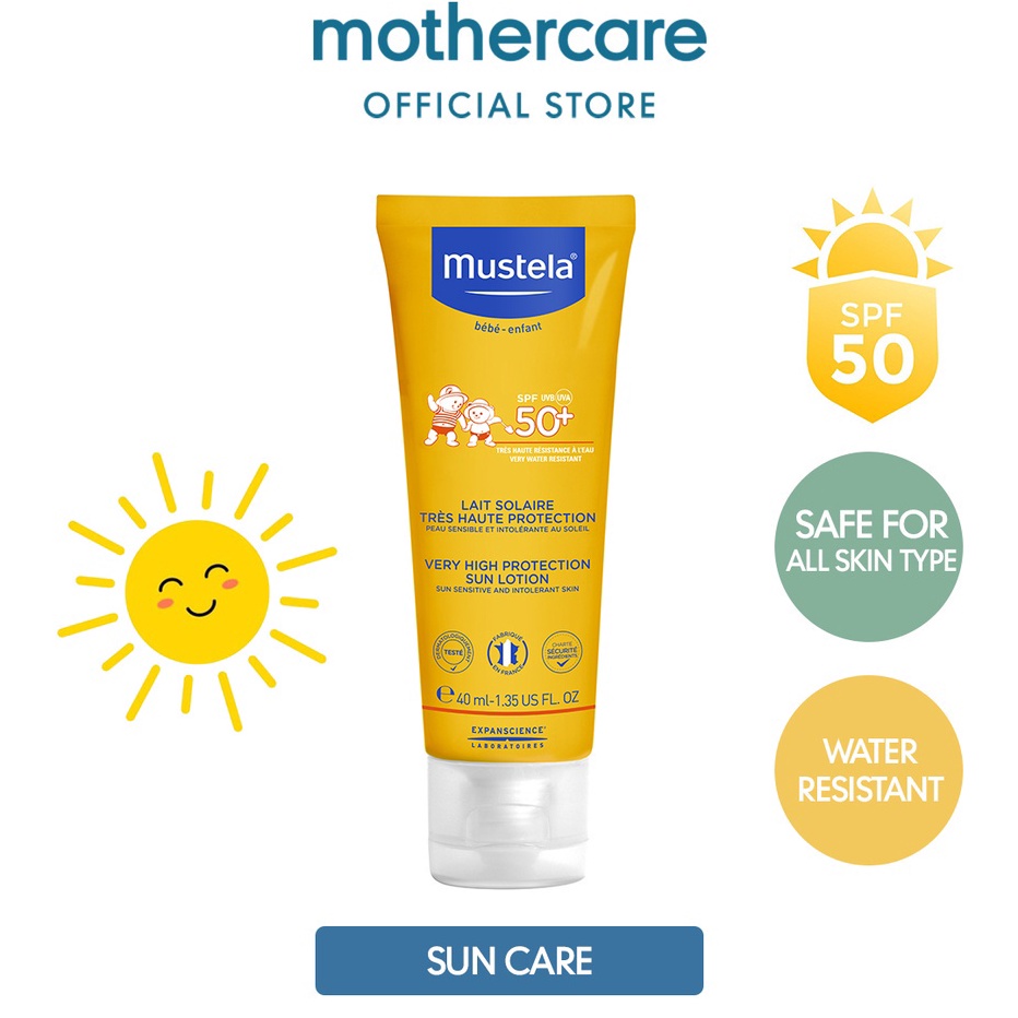 SFR183 Mustela High Protection Sun Lotion 40 ml - Krim Sunscreen Anak Bayi ||