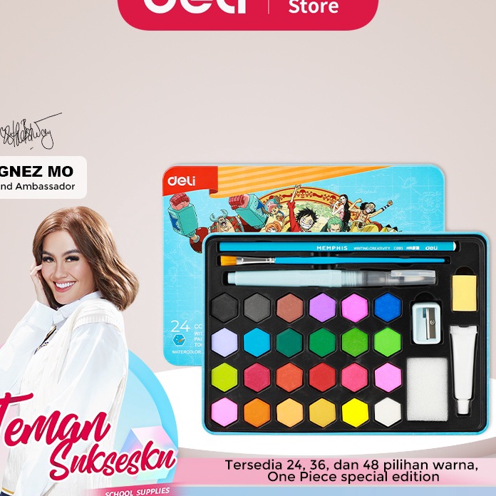 

[M9➛/I✉> Deli Watercolor Painting / Set Cat Air Padat One Piece Gratis Perlengkapan Melukis CC16-XX/ viral!