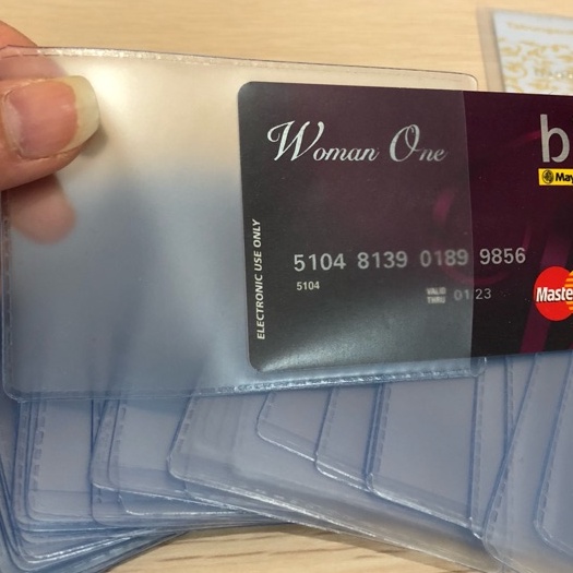 

[F-T☛♥H> Plastik etoll plastik idcard sampul plastik pelindung kartu plastik nametag-burem polos/ banyak dimiinati.!!