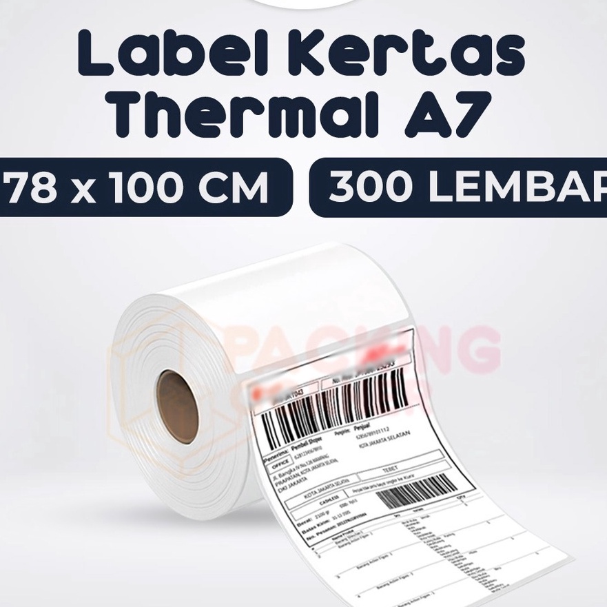 

(☑ F✔0W] Kertas Label Sticker Resi Thermal Barcode 78x100 mm Gulung Isi 300 pcs- langsung.kirim..!