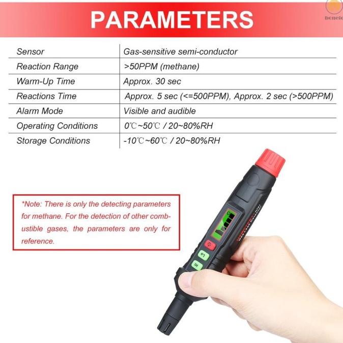 Habotest Portable Gas Leak Detector Alarm Combustible Gas Detector