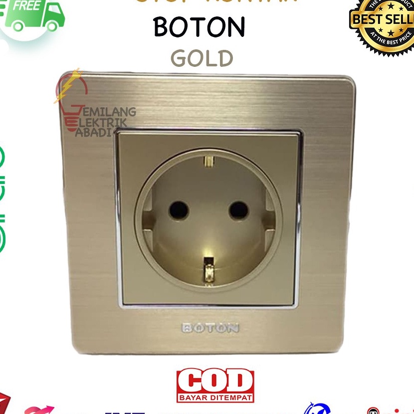 [KM☞.R✔> STOP KONTAK BOTON MINIMALIS GOLD K2-009 TERMURAH MINIMALISTberrkualitas..