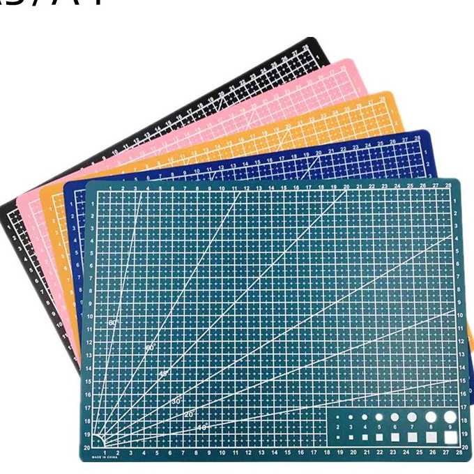 

[IN♫.0♡) A3/A4 Cutting Mat/PVC Cutting Mat Cutting Mat Dua Sisi Alat DIY Cutting Boardberkuaalitas..