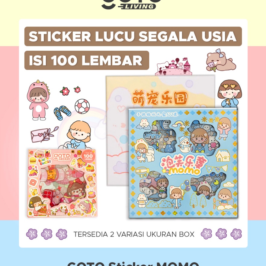 

[➤➛11.DS> Goto Momo Stiker Lucu Sticker Kartun Korea Motif Anti Air 100 Lembar banyak diminati..!