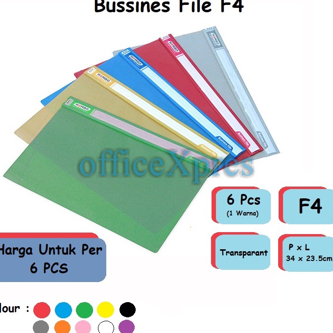 

(UM➤.3♪) Map Dokumen / Map Plastik Business File / Map Business File H818 Hombo (6Pcs)aamanah.!!