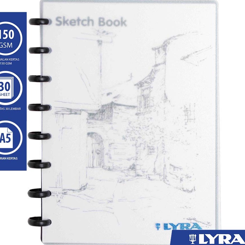 

[❦ PごSR) LYRA Sketch Book A5 30 Sheets 150gsm - Buku Sketsa untuk Menggambar- viral.!