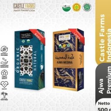 

KURMA AJWA ORGANIC CASTLE FARM 500 GR SUNNAH PREMIUM JUMBO 500 GRAM / FITRARAMADAN66