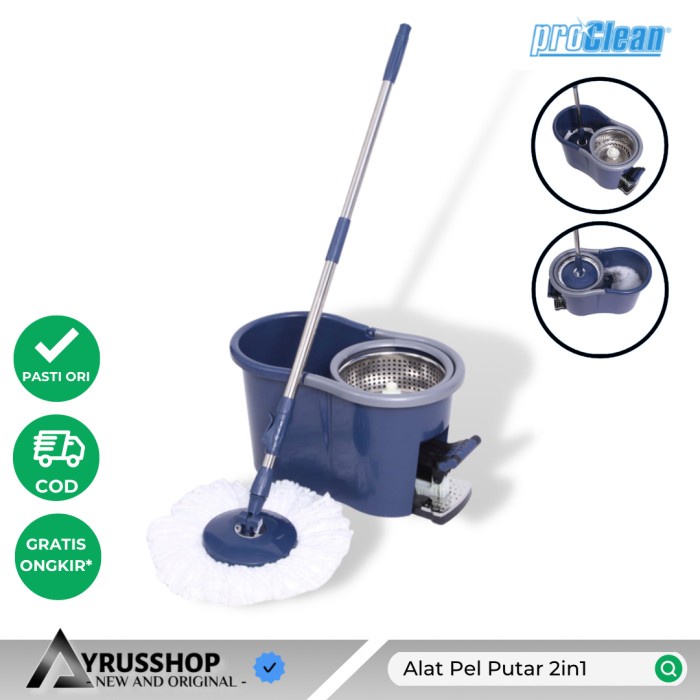 Terlaris Pro Clean Spin Mop/Set Alat Pel Putar/3In1 Bucket Mop Spin