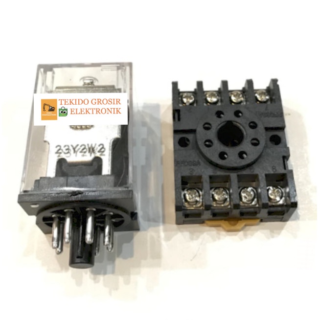 Relay + socket - Relay AC 220V 10A 8P - Soket AC 8P best seller