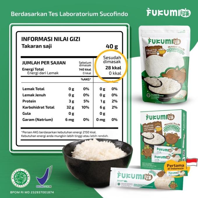 

fukumi beras porang 1kg konjac rice low carb
