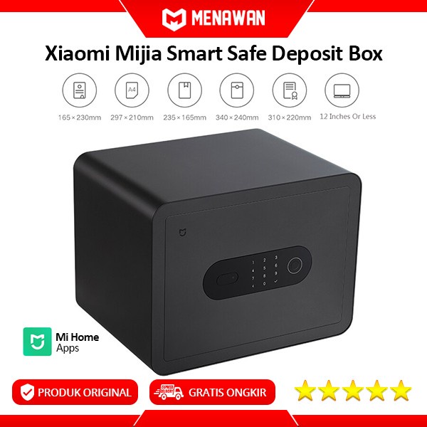 Terlaris Xiaomi Mijia Smart Safe Deposit Box Fingerprint Safety Box Brankas