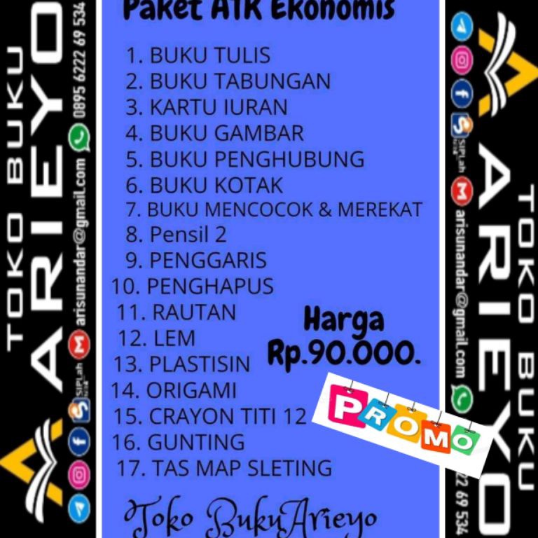 

63 ORI|PAKET ATK-ALAT TULIS SEKOLAH|TK-PAUD-RA-TPA-KB ➽Model Baru