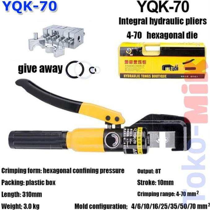 Yqk-70 Hydraulic Tang Crimping Tool Press Hidrolik Yqk70 70Mm