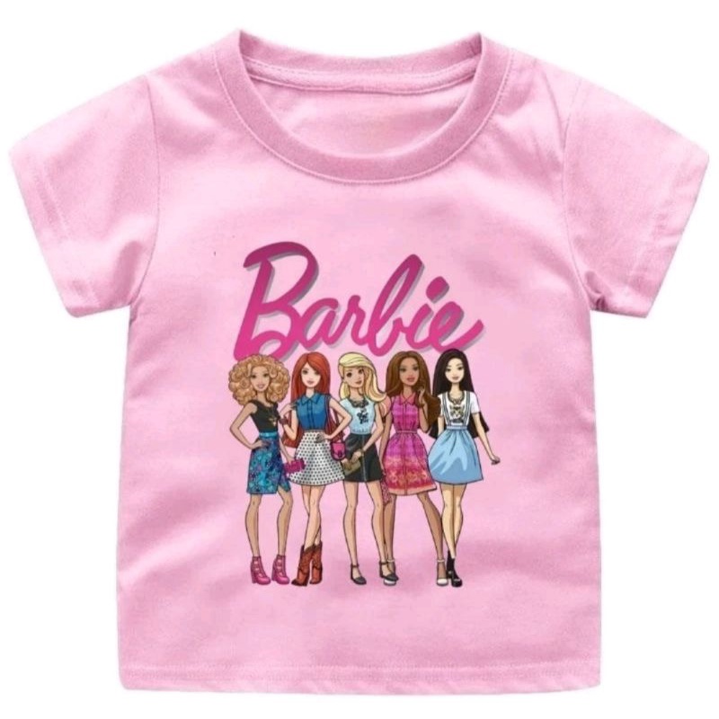 Baju kaos anak cewek BARBIE BLACK PINK untuk umur 1-12 tahun