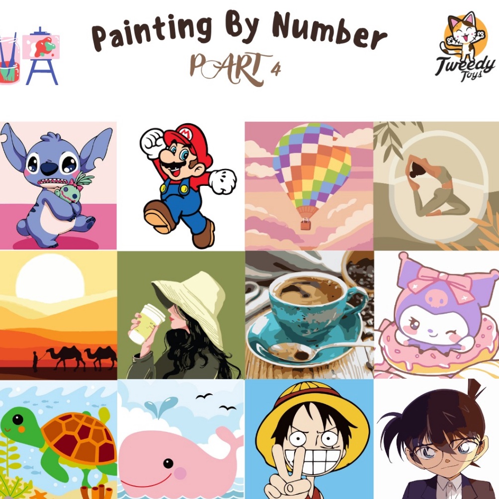 

[PROMO 7SQJ] TweedyToys - Paint By Number Children Canvas Painting / Set Kanvas Lukis Anak / Part 4 Z80