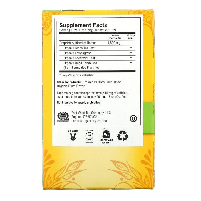 

juw yogi tea green tea super kombucha antioxidant 16 teabags immune health