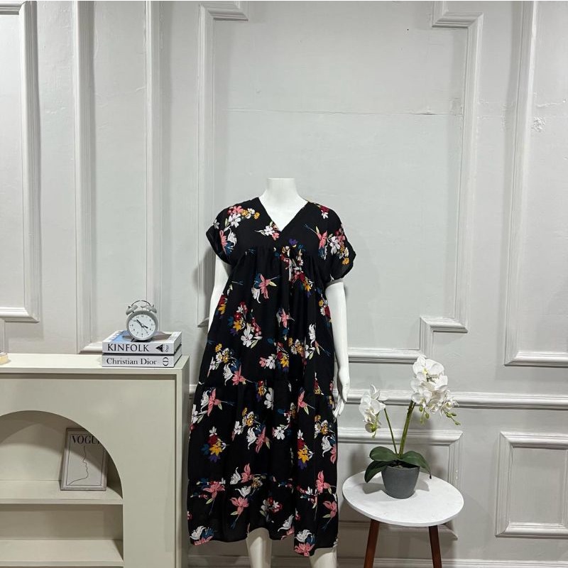 LILI/DRESS PENDEK/KERAH V