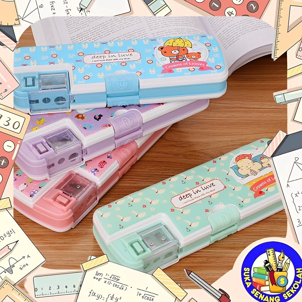 

mssd -10 Kotak Pensil Pvc deep in love Pencil Case / Tempat Alat Tulis SK0005 TPV