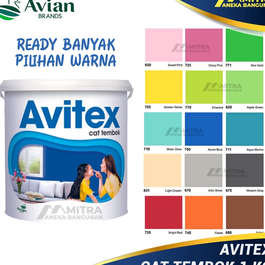 Buruan Beli AVITEX CAT TEMBOK 1 KG / CAT DINDING INTERIOR AVIAN Terbaru