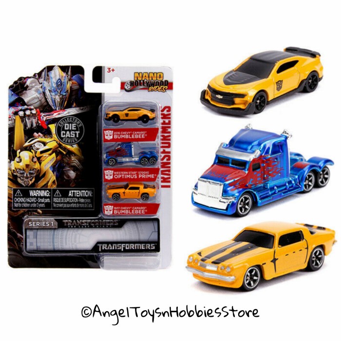 Terlaris Diecast Jada Nano Hollywood Rides Transformers Optimus Prime/Bumblebee