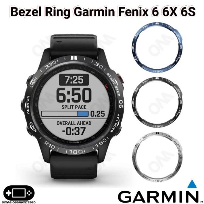 bezel ring garmin fenix 6 6x 6s cover metal case frame pro sapphire