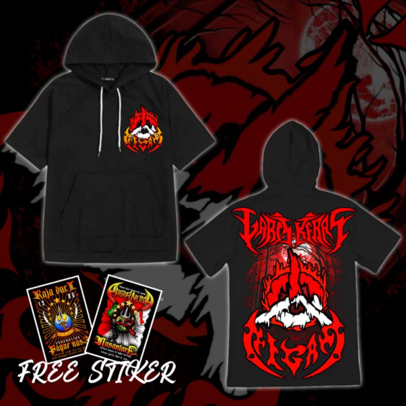 Ts Hoodie Pagar Nusa Garis Keras Ligas Merah Terbaru Kekinian IE4