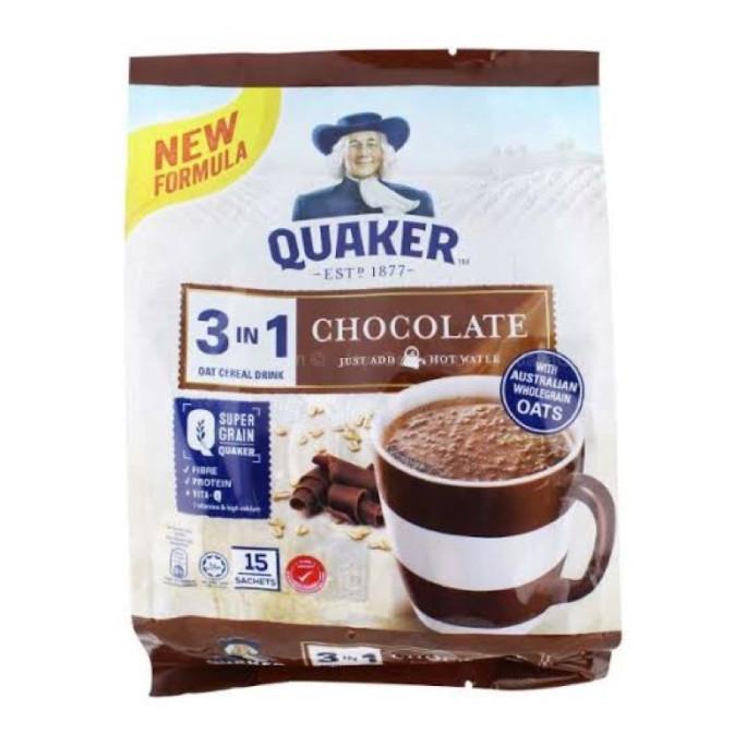 

Quacker 3 in 1 Instant Oat Cereal Rasa Chocolate